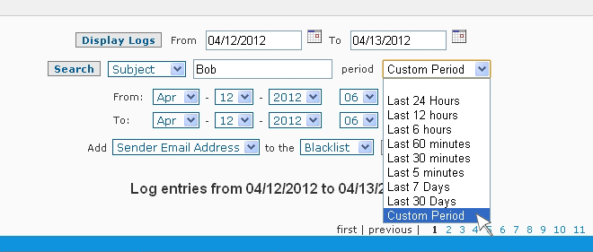 SpamWall Mail Log Viewer Search 2