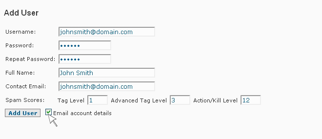 SpamWall Manage Users 3